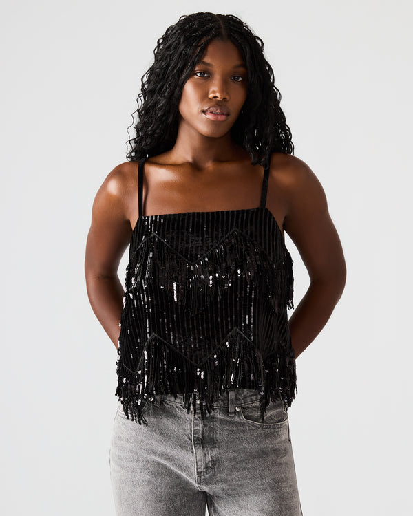 Steve Madden Blakelyn Sequin Top Black BLAKELYNSEQUINTOP