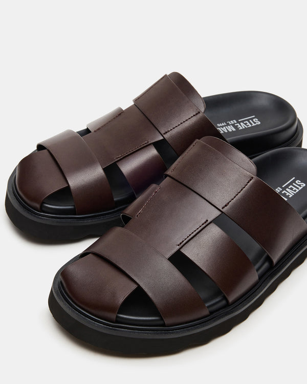 Steve Madden Blazet Brown Leather BLAZET MEN'S SHOES