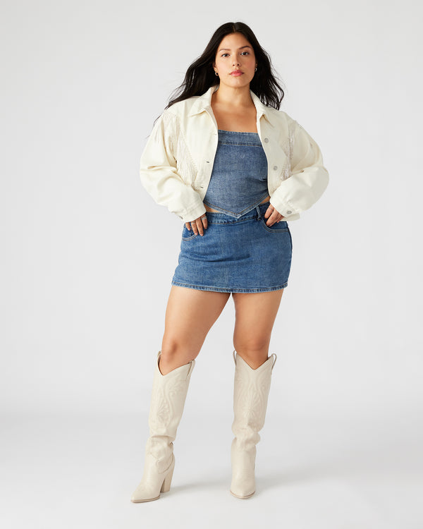 Steve Madden Canyon Denim Jacket Cream CANYONDENIMJACKET