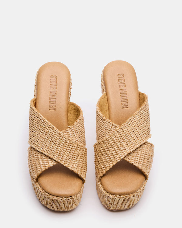 Steve Madden Cercei Natural Raffia CERCEINATURALRAFFIA