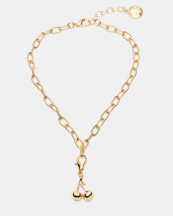 Steve Madden Cherry Charm Anklet Set CHERRYCHARMANKLETSET