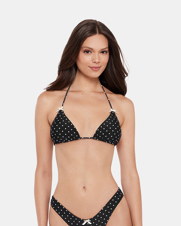 Steve Madden Darling Dot Bikini Top Black Multi DARLINGDOTBIKINITOP