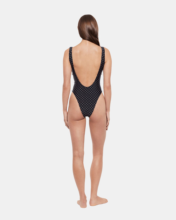 Steve Madden Darling Dot One Piece Swimsuit Black Multi DARLINGDOTONEPIECESWIMSUIT