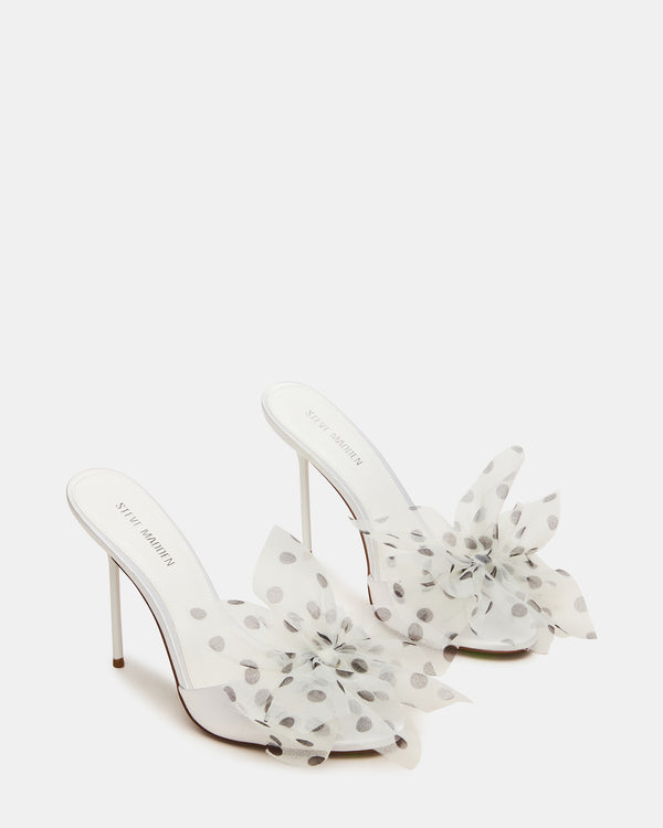 Steve Madden Davina Tulle White/black Polka Dot DAVINATULLE