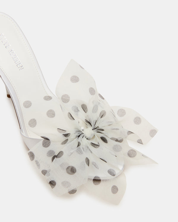Steve Madden Davina Tulle White/black Polka Dot DAVINATULLE