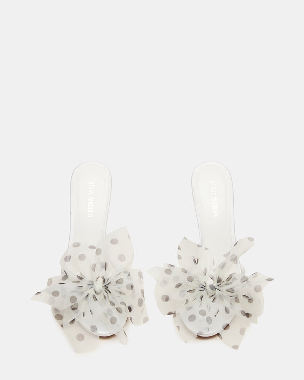Steve Madden Davina Tulle White/black Polka Dot DAVINATULLE