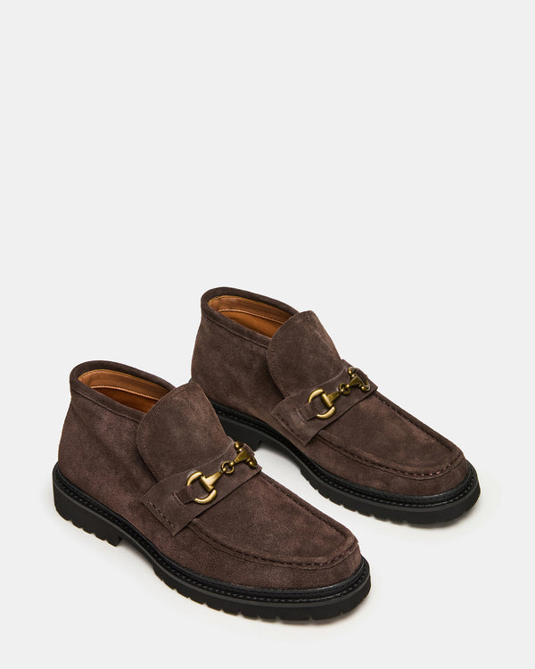 Steve Madden Deputy Chocolate Brown Suede DEPUTY MEN'S SHOES