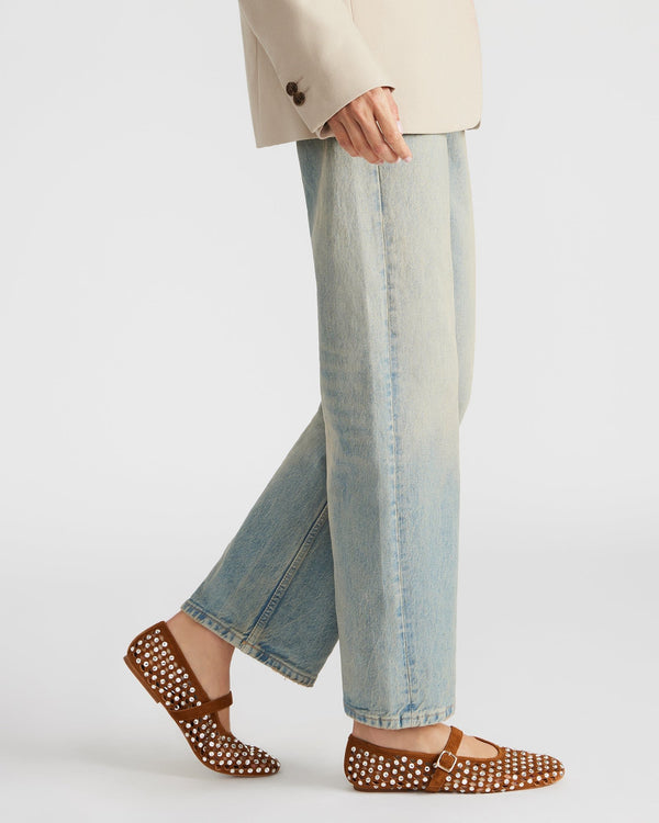 Steve Madden Dreaming Chestnut Suede Rhinestones DREAMINGRHINESTONES