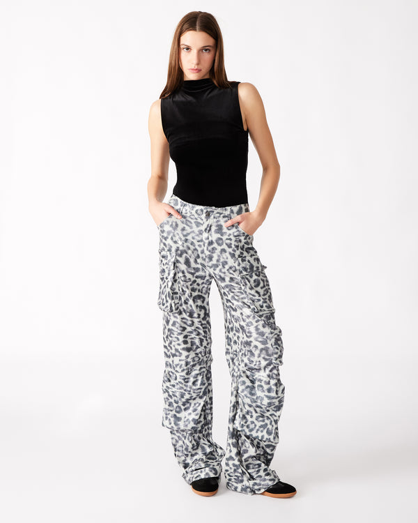 Steve Madden Duo Sequin Pant Leopard DUOSEQUINPANTLEOPARD