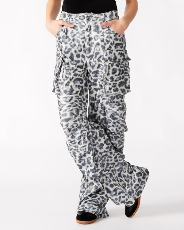 Steve Madden Duo Sequin Pant Leopard DUOSEQUINPANTLEOPARD