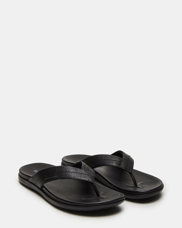 Steve Madden Emmett Black Leather EMMETT MEN'S SHOES