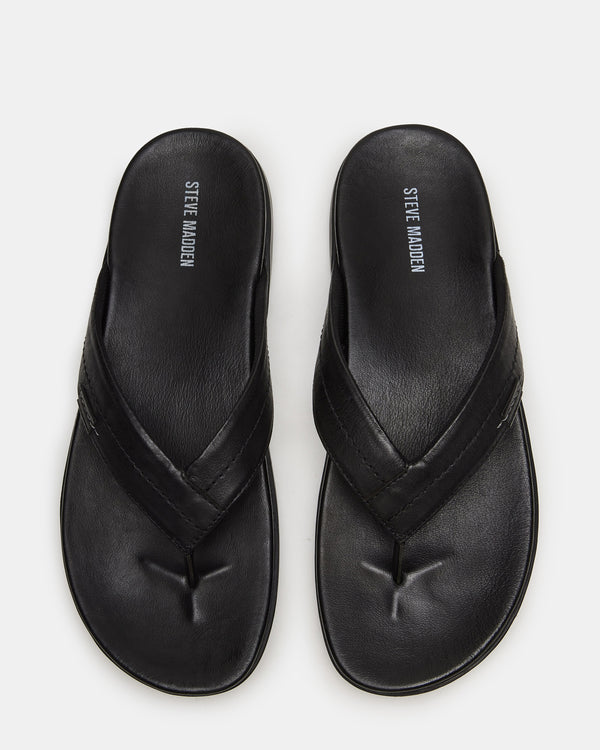 Steve Madden Emmett Black Leather EMMETT MEN'S SHOES