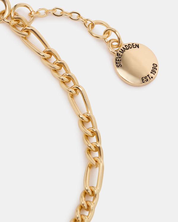 Steve Madden Figaro Chain Anklet Gold FIGAROCHAINANKLET