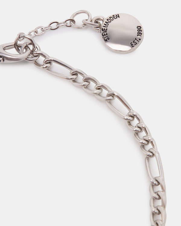 Steve Madden Figaro Chain Anklet Silver FIGAROCHAINANKLET