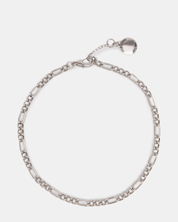 Steve Madden Figaro Chain Anklet Silver FIGAROCHAINANKLET