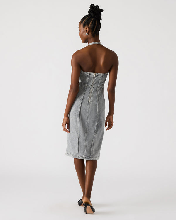 Steve Madden Gia Denim Dress Light Grey GIADENIMDRESS