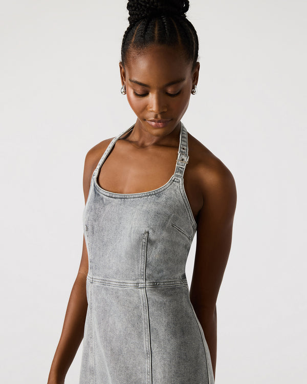Steve Madden Gia Denim Dress Light Grey GIADENIMDRESS