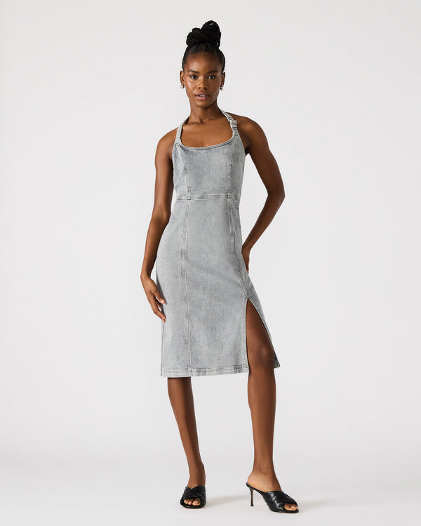 Steve Madden Gia Denim Dress Light Grey GIADENIMDRESS