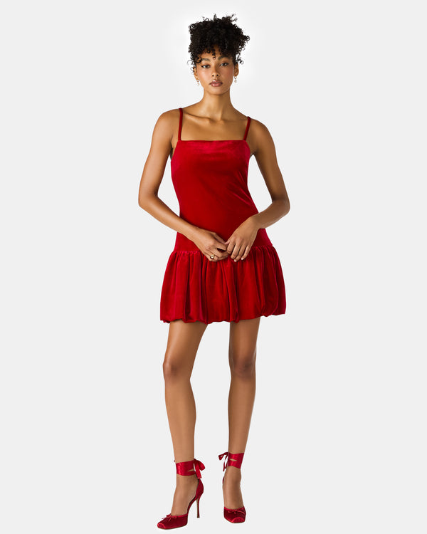 Steve Madden Giovanna Dress Red Velvet GIOVANNADRESS
