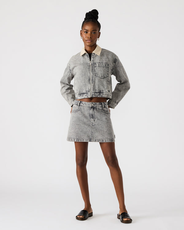 Steve Madden Glacia Denim Jacket Light Grey GLACIADENIMJACKET