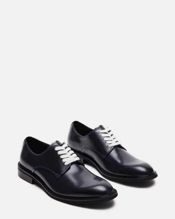 Steve Madden Hadar Navy Box Leather HADARNAVYBOXLEATHER MEN'S SHOES