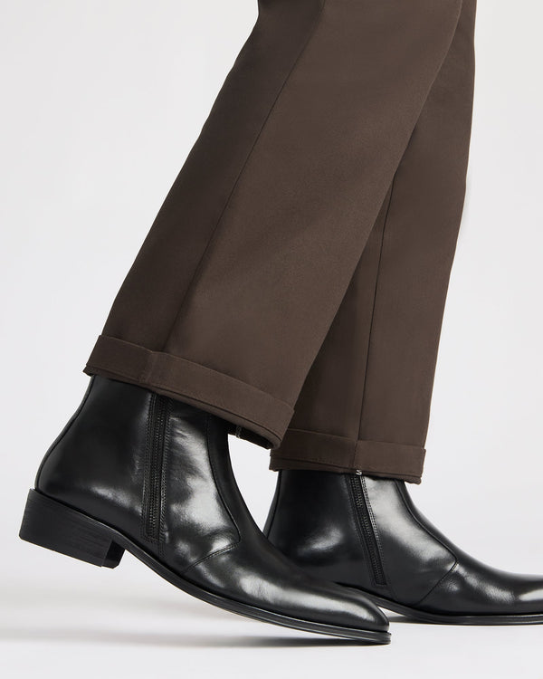 Steve Madden Haynes Black Leather HAYNES MEN'S SHOES