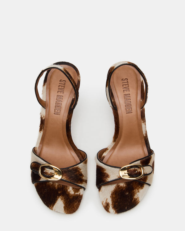 Steve Madden Henrietta Brown Cow Print HENRIETTABROWNCOWPRINT