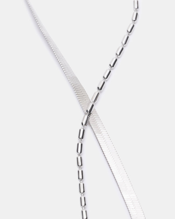 Steve Madden Herringbone Chain Anklet Set Silver HERRINGBONECHAINANKLETSET