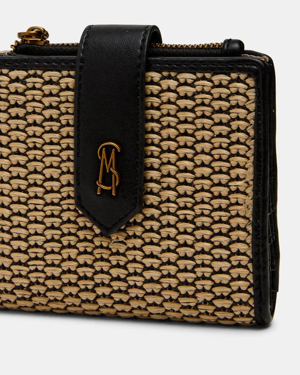 Steve Madden Jem Straw Wallet Black/natural JEMSTRAWWALLETBLACK/NATURAL