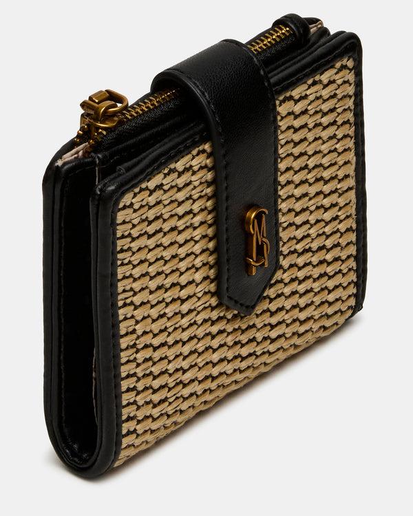Steve Madden Jem Straw Wallet Black/natural JEMSTRAWWALLETBLACK/NATURAL