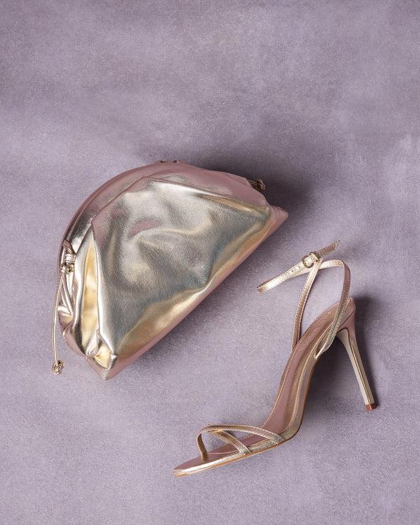 Steve Madden Jypsey Heel And Hailee Bag Gold Bundle JYPSEYHEELANDHAILEEBAGGOLDBUNDLE