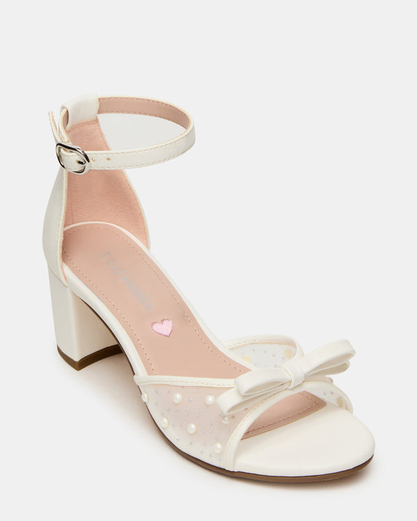 Steve Madden Kids' Adia White Mesh KIDS'ADIA KIDS' SHOES