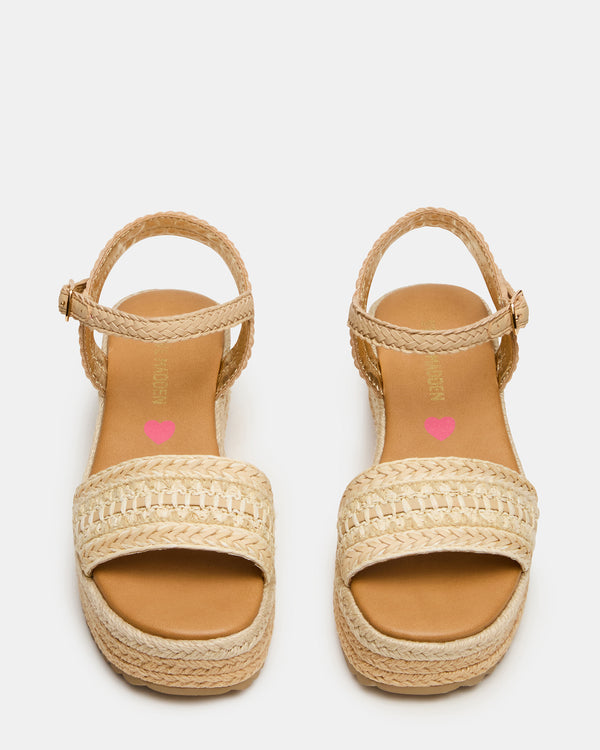 Steve Madden Kids' Kiko Natural KIDS'KIKO KIDS' SHOES