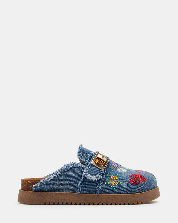 Steve Madden Kids' Moneyy Denim Multi Rhinestones KIDS'MONEYYRHINESTONES KIDS' SHOES