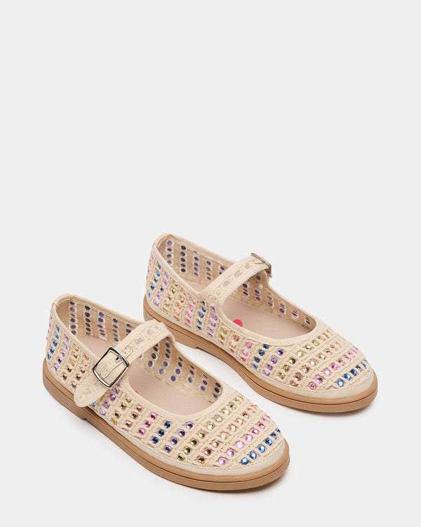 Steve Madden Kids' Roree Natural Rhinestones KIDS'ROREERHINESTONES KIDS' SHOES