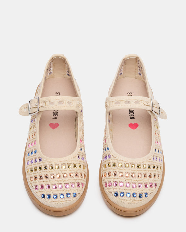 Steve Madden Kids' Roree Natural Rhinestones KIDS'ROREERHINESTONES KIDS' SHOES