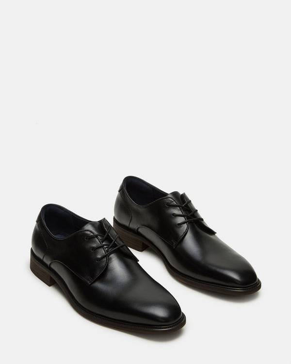 Steve Madden Leland Black Leather LELAND MEN'S SHOES
