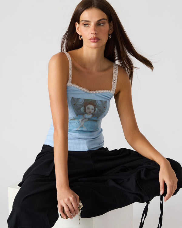 Steve Madden Love Goldie Tank Surf Blue LOVEGOLDIETANK