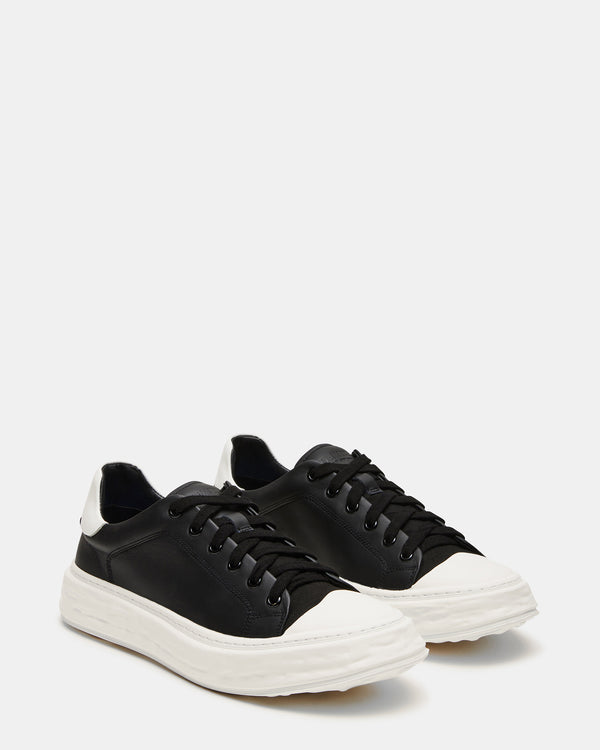 Steve Madden Macrae Black Leather MACRAE MEN'S SHOES