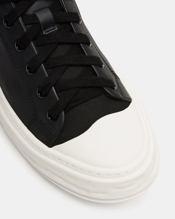 Steve Madden Macrae Black Leather MACRAE MEN'S SHOES