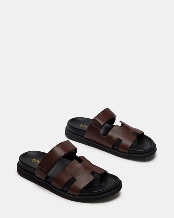 Steve Madden Maiven Brown Leather MAIVEN MEN'S SHOES