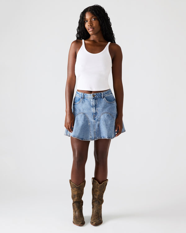 Steve Madden Melany Denim Skirt Forever Blue MELANYDENIMSKIRT