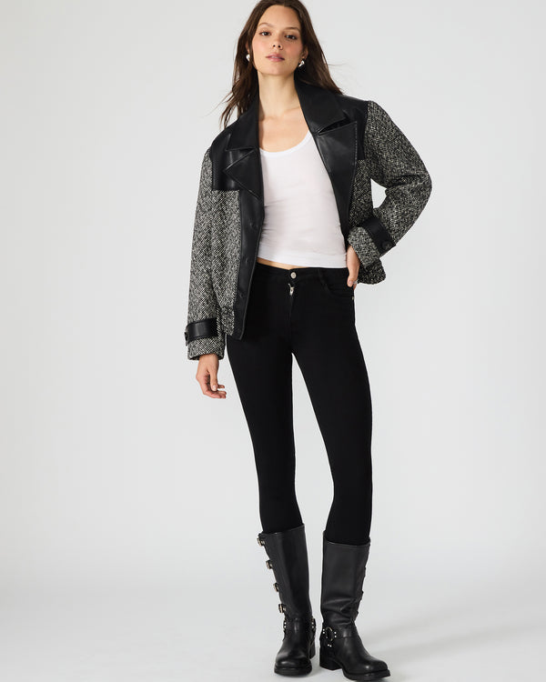 Steve Madden Mercedes Coat Black Multi MERCEDESCOAT