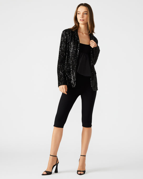 Steve Madden Payton Sequin Blazer Black PAYTONSEQUINBLAZER