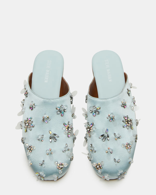 Steve Madden Pearson Blue Satin Rhinestones PEARSONRHINESTONES