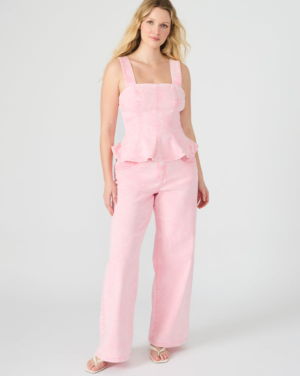 Steve Madden Penelopi Denim Top Pink PENELOPIDENIMTOP