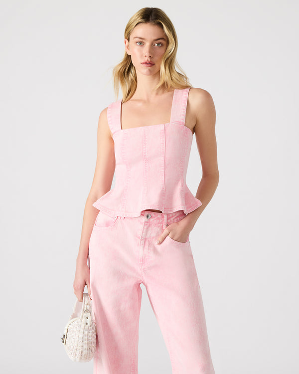 Steve Madden Penelopi Denim Top Pink PENELOPIDENIMTOP