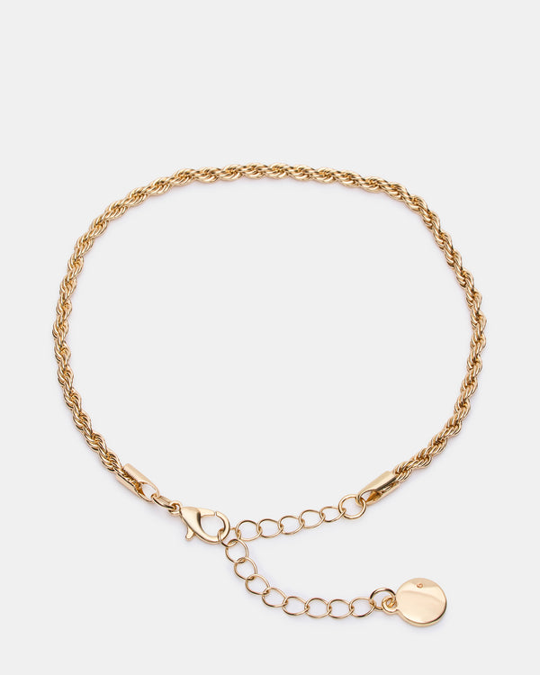Steve Madden Rope Chain Anklet Gold ROPECHAINANKLET