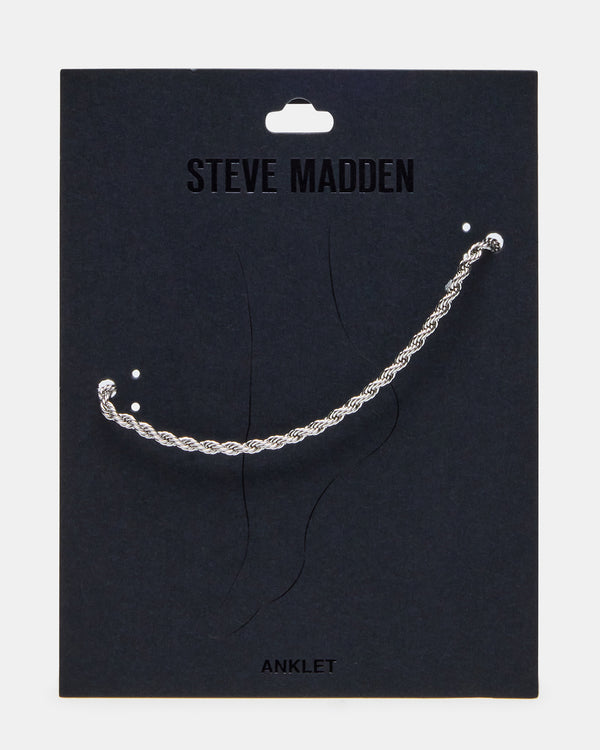 Steve Madden Rope Chain Anklet Silver ROPECHAINANKLET