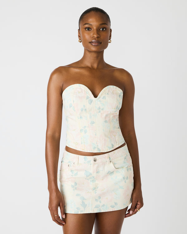 Steve Madden Roselia Corset Top Peach Beige ROSELIACORSETTOP